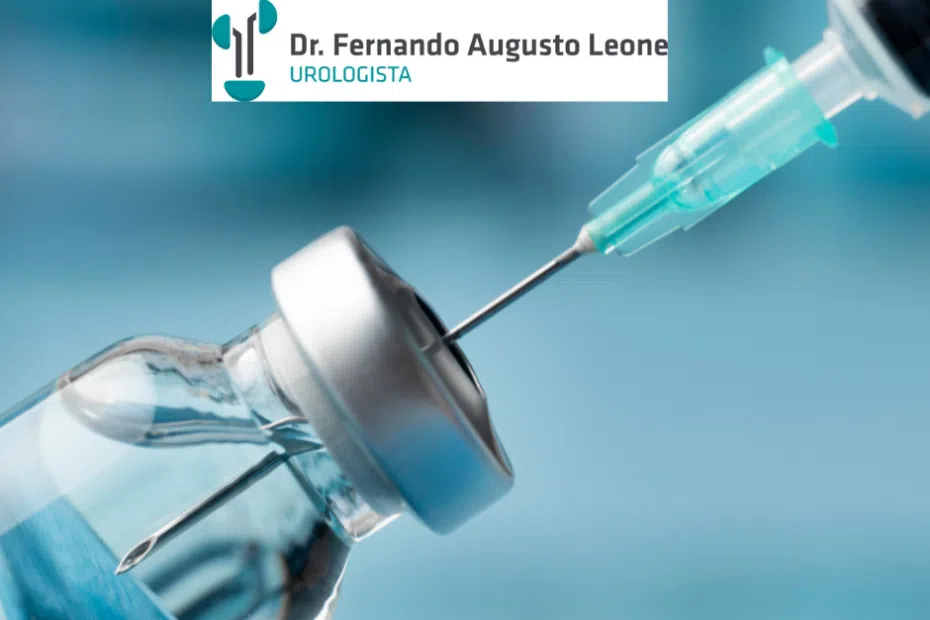 Ampola e seringa de Caverject (alprostadil) usadas no tratamento injetável da disfunção erétil